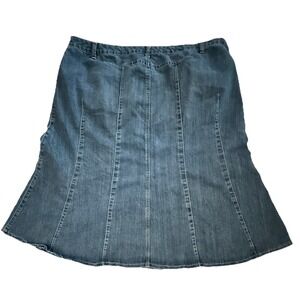 Motto Fit & Flare Western Jean Skirt Women's Size‎ 28W Slimming Western Rodeo